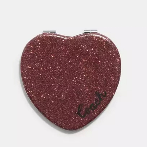 Coach Accessories - Coach Glitter Heart Compact NWT